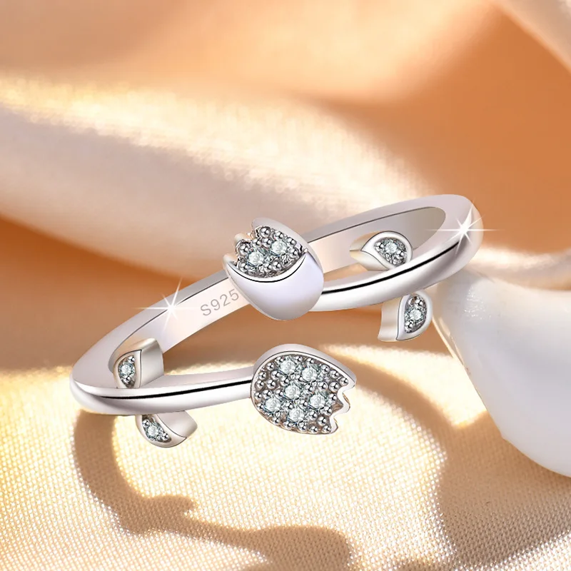 Elegant Heart Sparkle Sterling Silver Ring with AAA Zircon for Women – Ideal for Weddings, Fine Jewelry, and Special Occasions