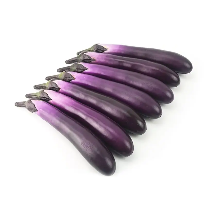 Food Model Lifelike Artificial Eggplants Simulation Fake Vegetable Photo Props Home Kitchen Decoration Kids Teaching Toy