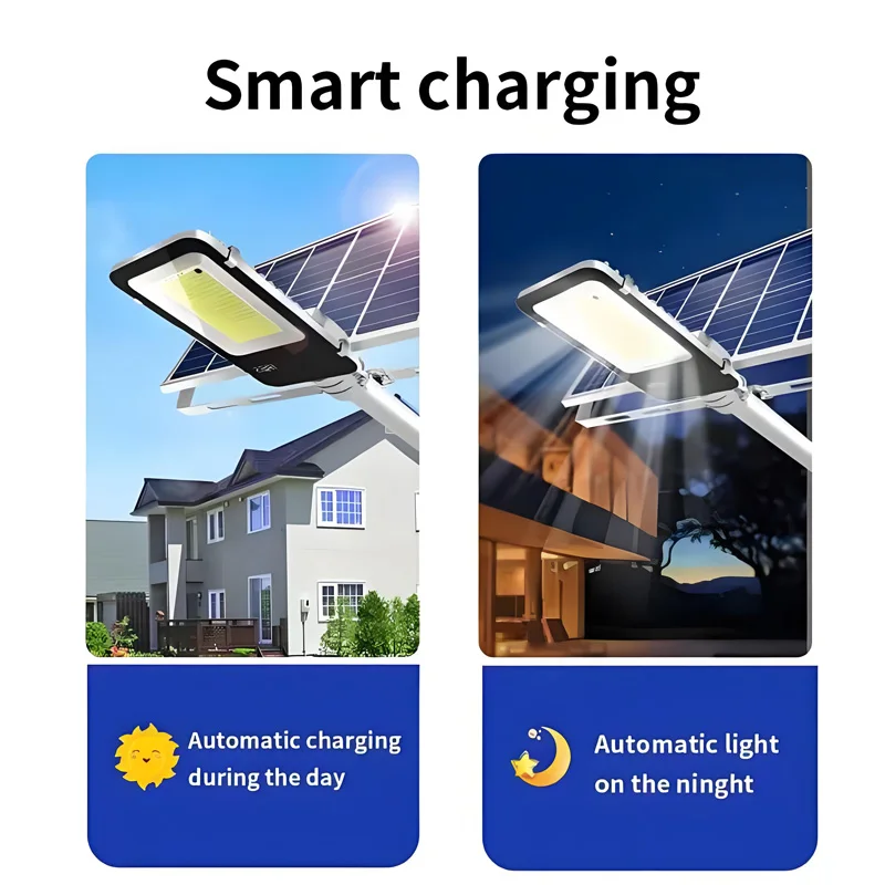 30000mAh 고출력 태양광 조명, 실외 태양광 가로등, 방수 가로등, 차고 정원 테라스 벽등 LED