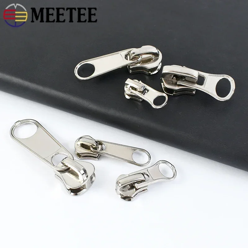 Zipper Repair Kit Zipper Pullers Zipper Sliders Zipper Heads 3# 5# 8# Zippers Slider for Nylon Resin Metal Zips Bag Replacement Zipper Puller Cursors Garment Sewing Zip Head Lock Repair Kit