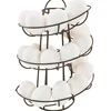 Egg Rack Spiral Storage Rack Egg Skelter Deluxe Spiraling Dispenser Rack Basket Storage Space Multi-functional Rack 5