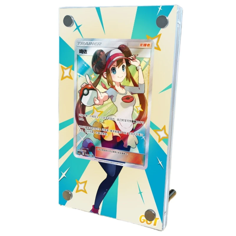 

PTCG Pokemon Animation Characters Trainer Rosa Extended Painting Acrylic Card Bricks Anime Classics Game Collection Toy Gift