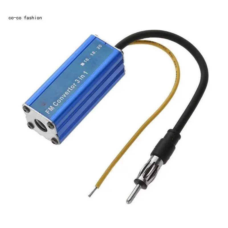 

517B 3 in 1 Car Antenna Radio FM Band Expander Convert 92-106MHz Into 76-90MHz Frequency Changer Converter for Player