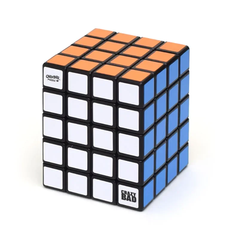 New 4x4x5 Magic Cube Puzzle Calvin's Puzzles Cube CrazyBad 445 Cuboid (center-shifted) Black Body in Small Clear Box Kids Toys