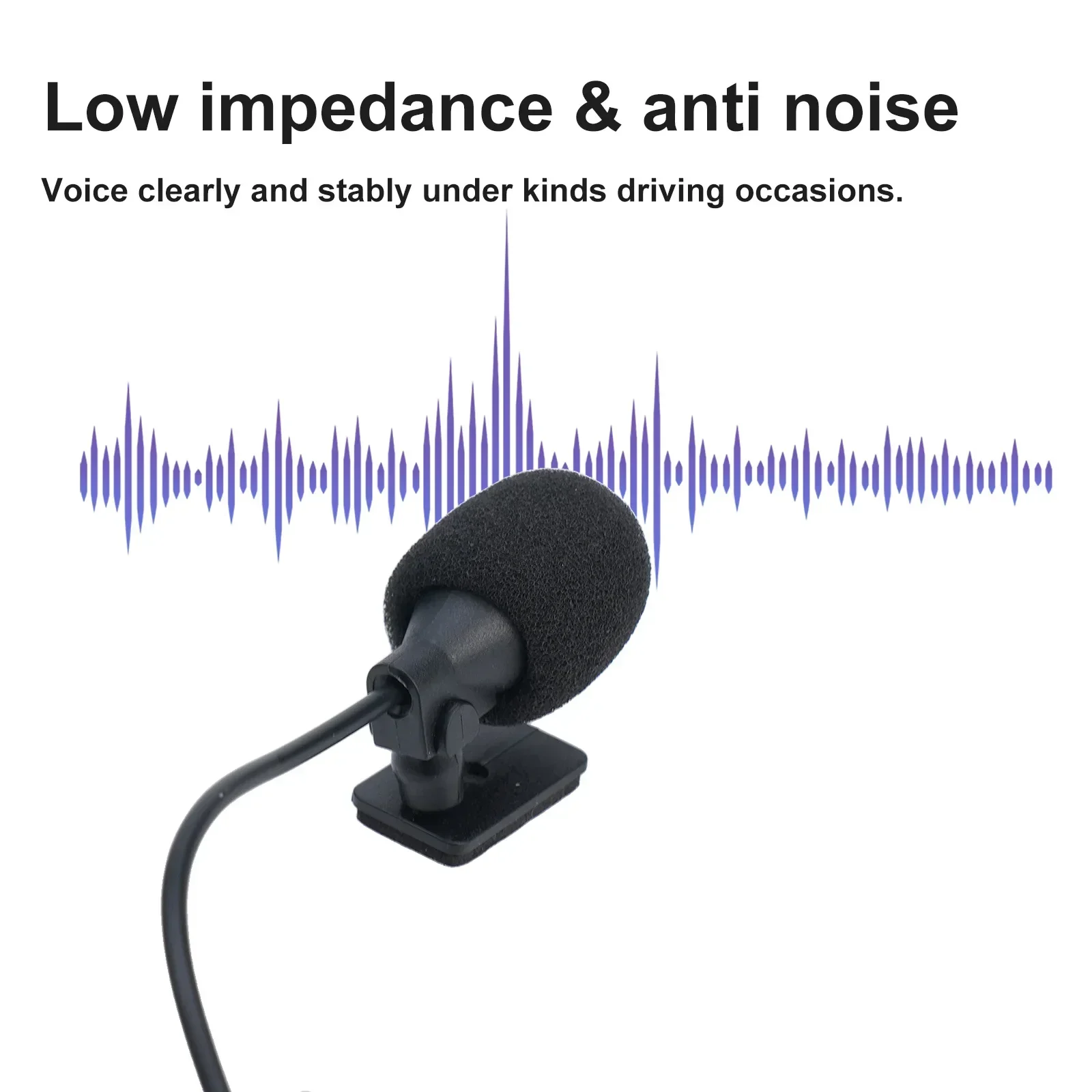 Car Audio Microphone 2.5mm Jack Plug 5m Cable Stereo Wired External Auto Car Radio GPS Audio DVD