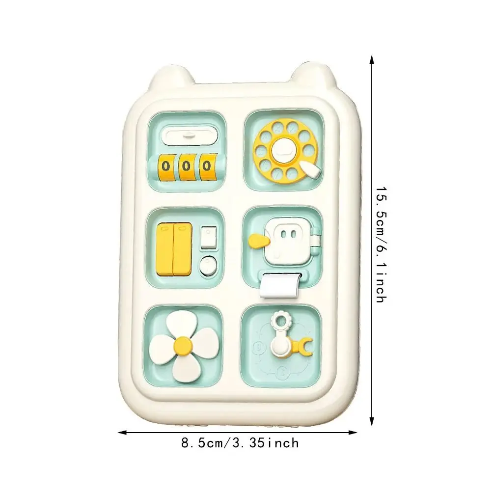 Plastic 6 in 1 Busy Board Puzzle Toy Interactive Multifunction Fidget Toys Learning DIY Sensory Early Education Toys
