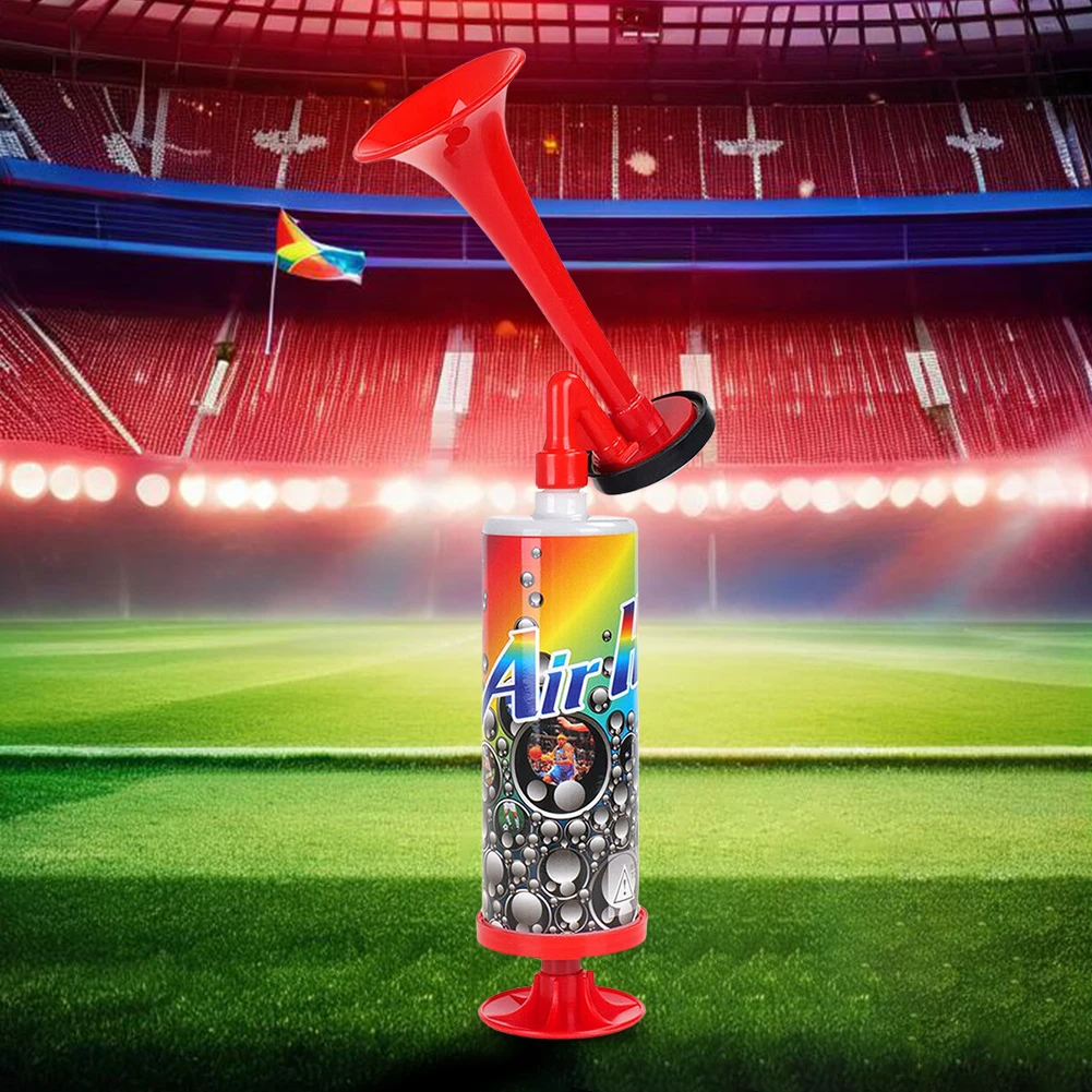 Football Championship Fanfare Portable Air Pressure Trumpets Soccer Air Cheering Horn for Boating Sports Events Birthday Parties