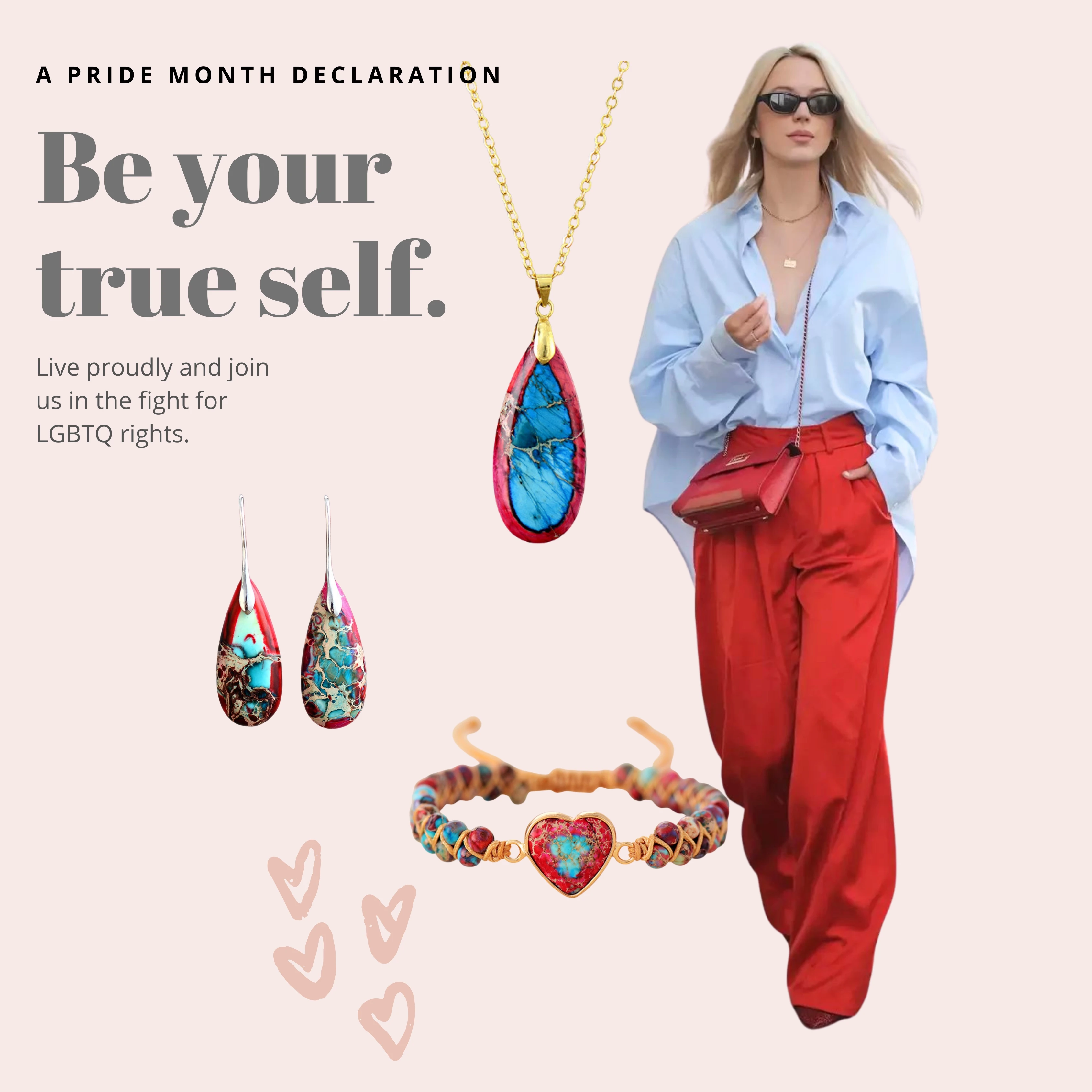 Natural Stone Heart Charm Bracelets String Braided Macrame Braclets Jaspers Friendship Wrist Wrap Bracelet Femme Women Jewelry