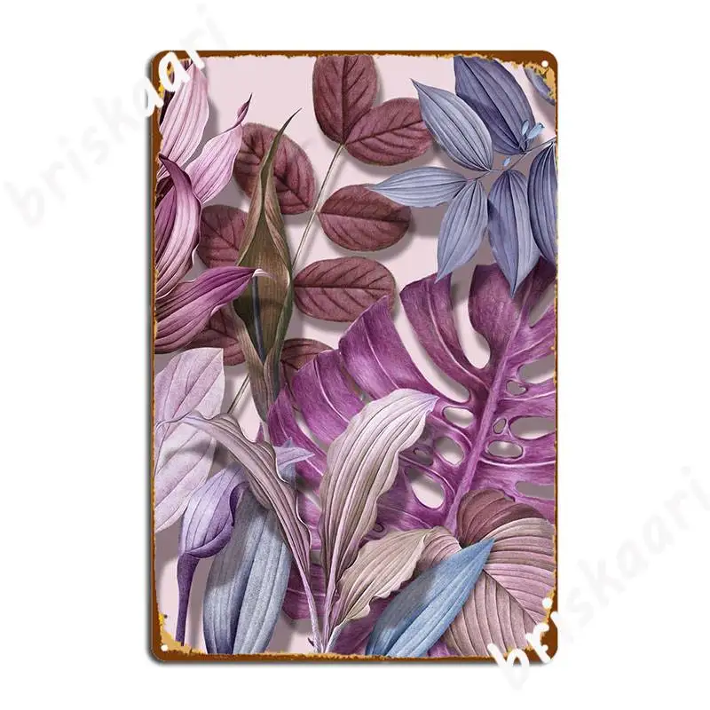 

Тропический ботанический металлический плакат, постер для клувечерние, живопись, Декор, персонализированная гостиная, жестяной плакат