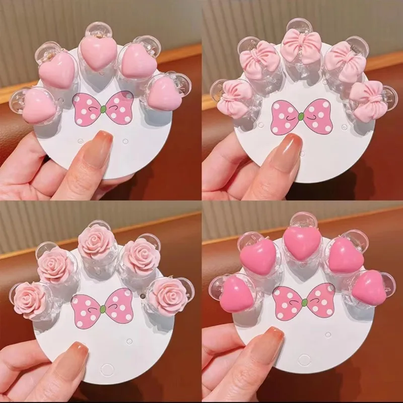 5PCS/SET Baby Hairpins Cute BB Hair Clips Girls Bow Braided Pony Tail Clip Princess Broken Bangs Clip Headdress Accessories 2pcs baby bow hairpins fabric fall winter kids hair accessories cute flower bangs side clips korean girls barrette