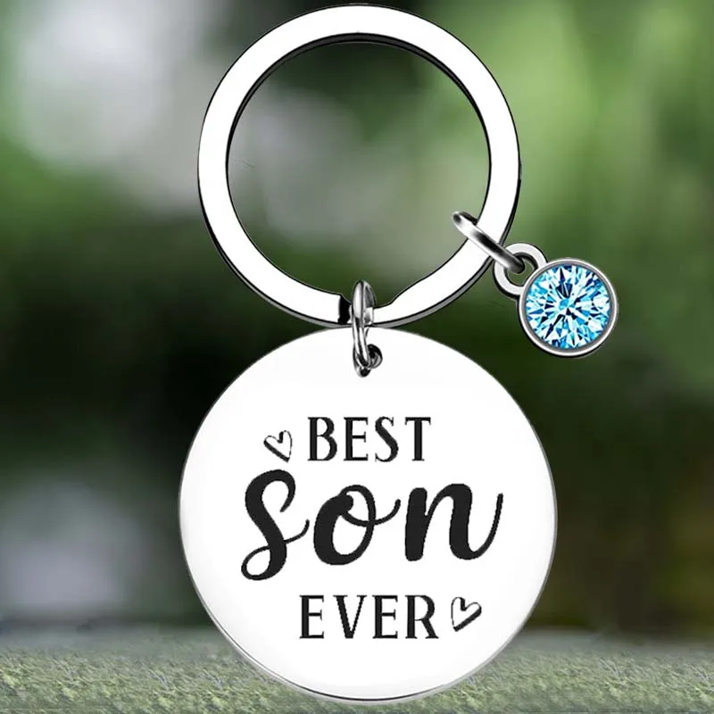 

Cute To My Son Keychain I Love You Son Gift Key Chain Pendant Jewelry Best Graduation Birthday Gift for Son from Mom Dad
