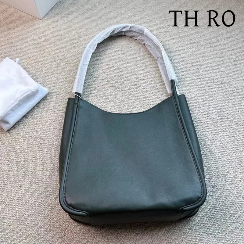 

TH RO 2024 Women's Bag Regular Wine Red Vintage Cowhide Single Shoulder Underarm Bag Commuter Paired Handbag