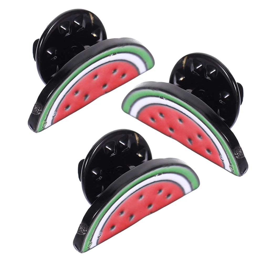 3Pcs Cartoon Watermelon Brooch Pin Fruit Enamel Lapel Badge Fashion ...