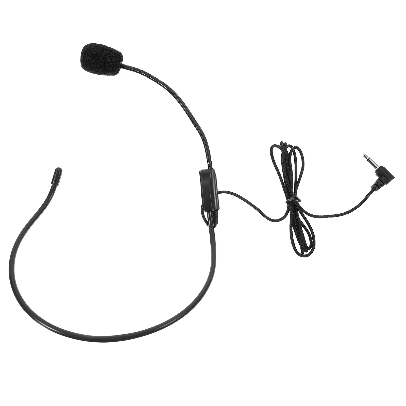 강의용 마이크 헤드셋 3.5mm 조절 가능한 헤드밴드 안정적인 연결 교사용 귀마개형 마이크 투어 가이드 음성용