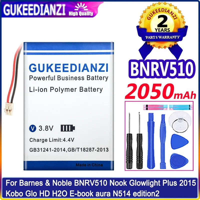 Pr-285083 2050Mah Batteria Per Barnes & Noble Bnrv510 Nook Glowlight Plus 2015 Kobo Glo Hd H2O E-Book Aura N514 Edition2