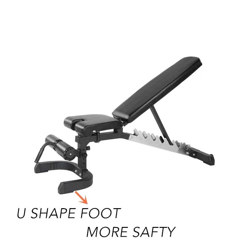 Home Training Gym Muscle Exercise Fitness Stable Cross Fit 6 level Adjustable Sit Up Bench