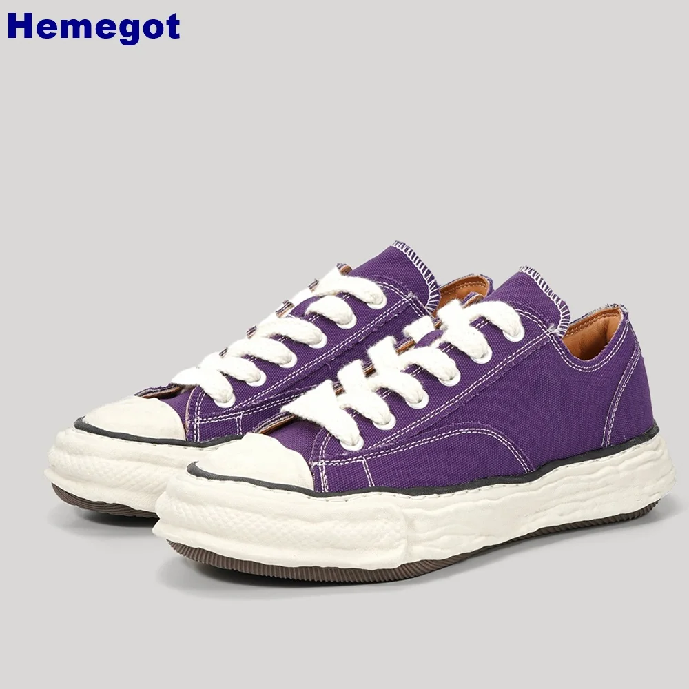 

Thick Sole Round Toe Canvas Shoes 2024 Spring New Sports Casual Sewing Lace Up Solid Color Fashion 36-45 Size Street Style Shoes