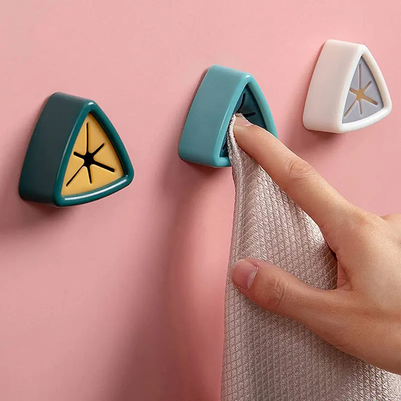 Towel Plug Holder Bathroom Towels Storage Organizer Rack Cap Punch Free Wash Cloth Clip Home Accessories Bathroom Decor Tool 1
