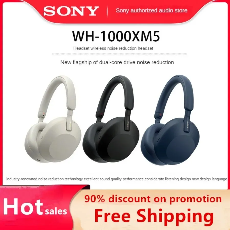 

SONY WH-1000XM5 Wireless Headphones Bluetooth Earphones Foldable Headset Sport Headphone Gaming Phone Fone Bluetooth Earbuds