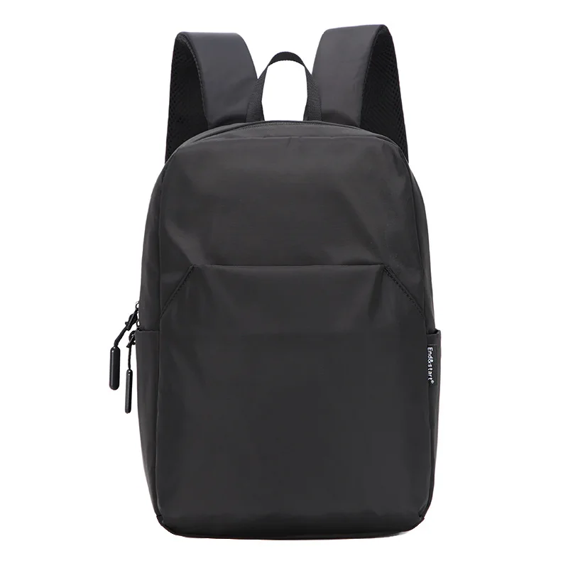 Mini Canvas Men's Backpack Fashion Black Rucksack School Bag for