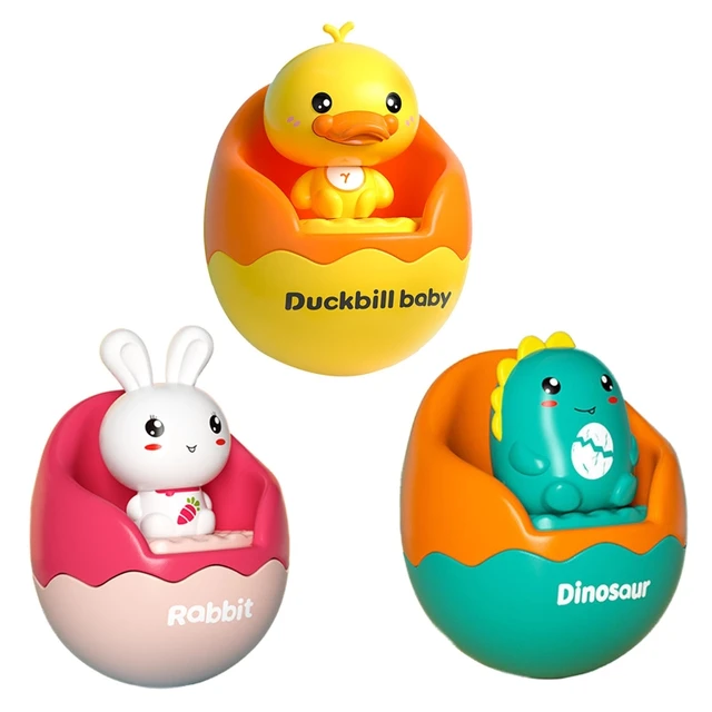 Lovely Roly-poly Toy Infant Bathtub Toy w/ Tumbler & Bell Educational Baby Gift 1