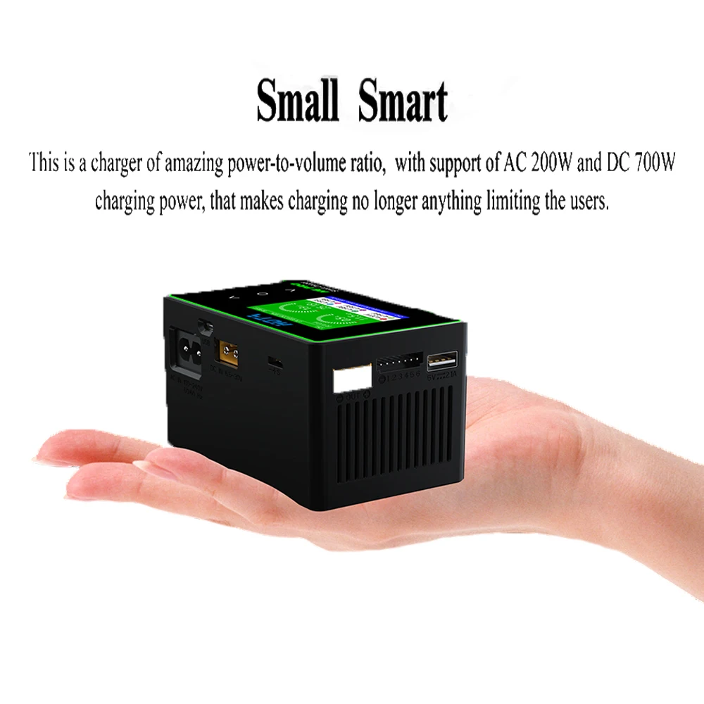 Hota H6 Pro (Spina Ue) Ac/Dc 200W Ac/700W Dc 1.6S Caricabatterie Intelligente Per Fpv Racing Drone Rc Quadcopter Model Toy