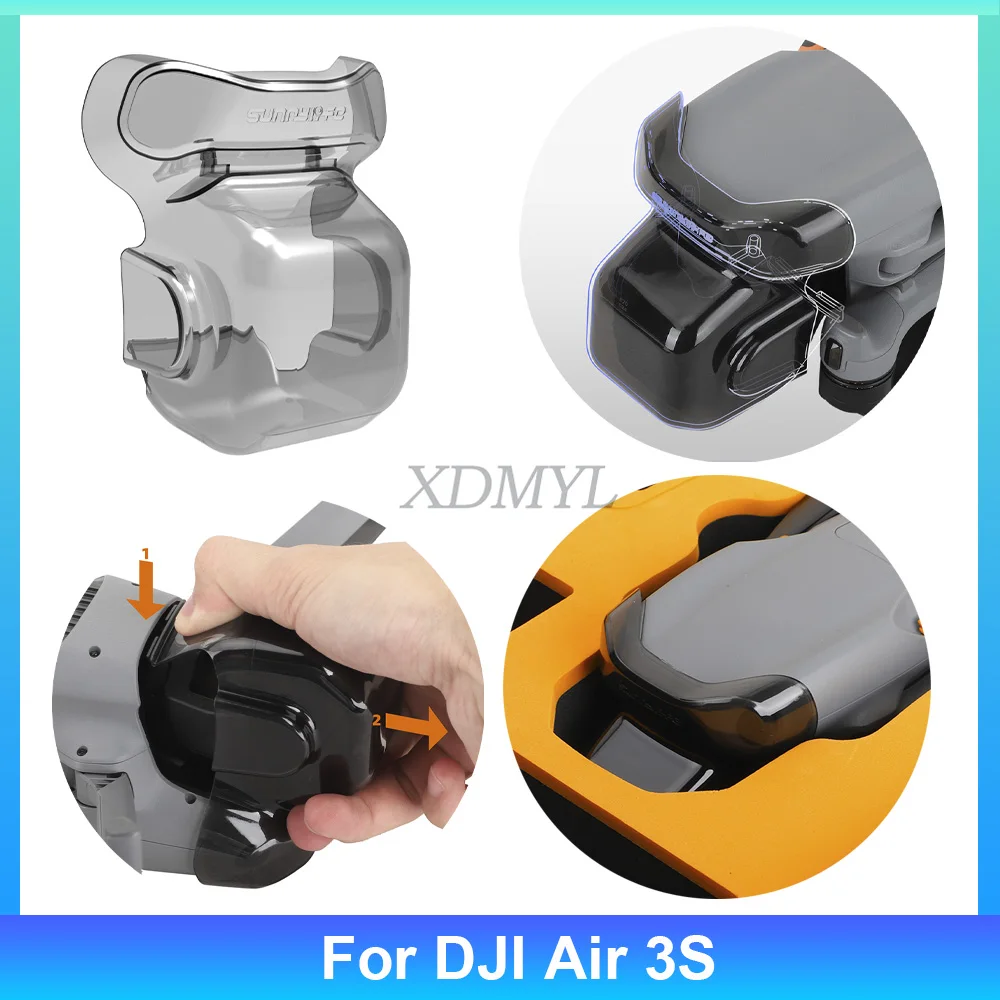 Sunnylife Gimbal Dustproof Protection Cover Anti-Scratch Dustproof Fixed Buckle Cover Lens Cap For DJI AIR 3S Drone Accessories