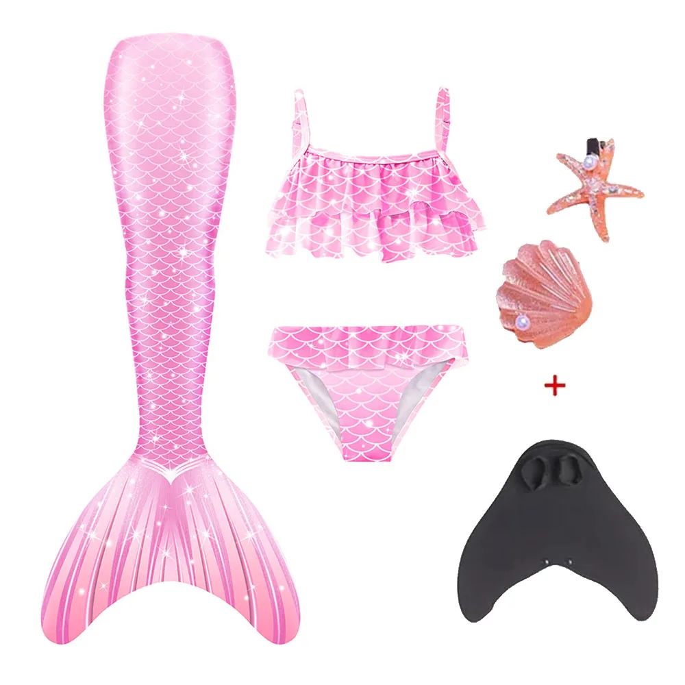 Fantasy Girls M-Mermaid Tail Beach Clothe Costume Can Add Monofins Bikini Swimming Cosplay MermaIed for Children Summer Swimwear cosplay costume,mermaid costume