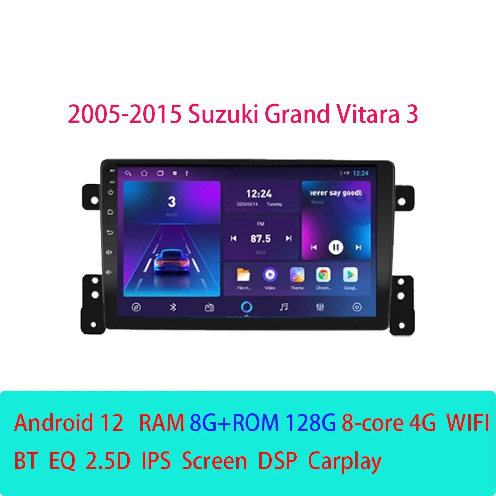 

Car Radio Multimidia Player For Suzuki Grand Vitara 3 2005-2015 Android12 Auto Carplay Touch Screen Video GPS Navigaion