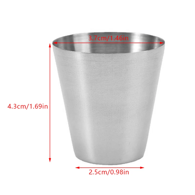 5pcs 12oz Stainless Steel Drinking Tumbler With Water Glasses