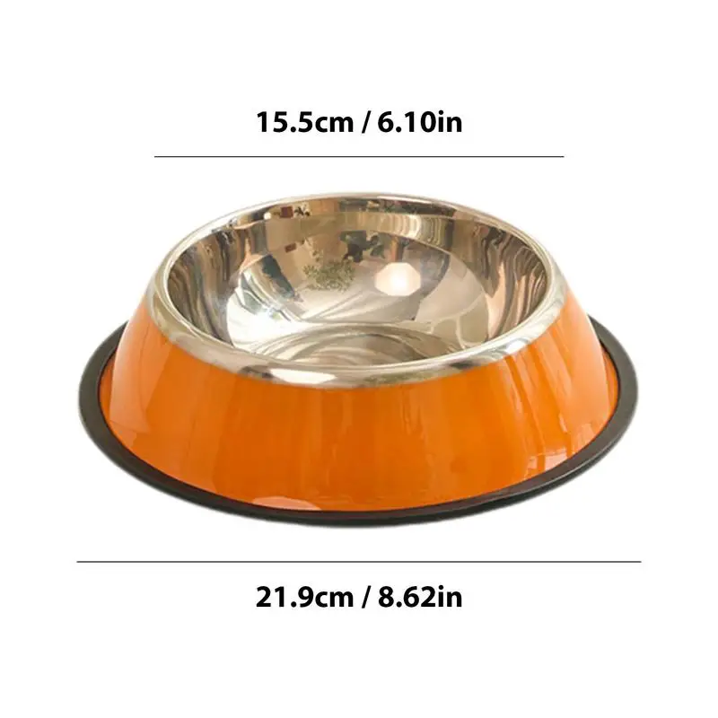 Stainless Steel Dog Food Bowl Non-Slip Pet Bowls For Dry And Wet Foods Anti-Slip Dog Dish For Cat Dogs images - 6