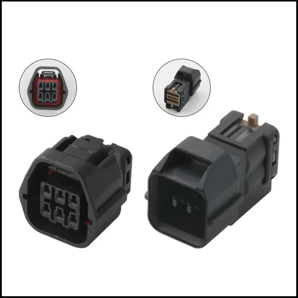 

100SET 7283-8760-30 Car wire cable 6 pin Waterproof automotive connector female male Plug include terminal seal