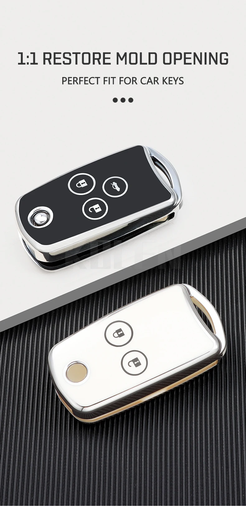 Nuovo TPU Car Flip Key Case Cover Shell per Honda Civic Fit Accord CRV HRV Jazz Odyssey per Acura TL TSX ZDX RSX CRZ accessori - S274fd5ab1c924163b5a3e70ce0a7de13Z