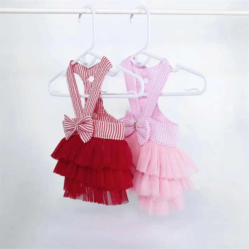 Puppy Dog Princess Dresses for Cats and Small Dogs Vest Skirt Cute Luxury Dog Dresses