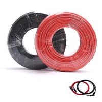 Câble d'extension de panneau solaire 1-10M, 16 10 6 4 2.5 1.5 mm2 6/8/10/12/14/15/16AWG, noir et rouge avec connecteur de fil solaire PV 6