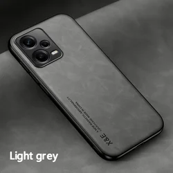 Shockproof Protective Case with Built - in Magnetic Car Holder for Redmi Note 11S 5G (Light Grey)