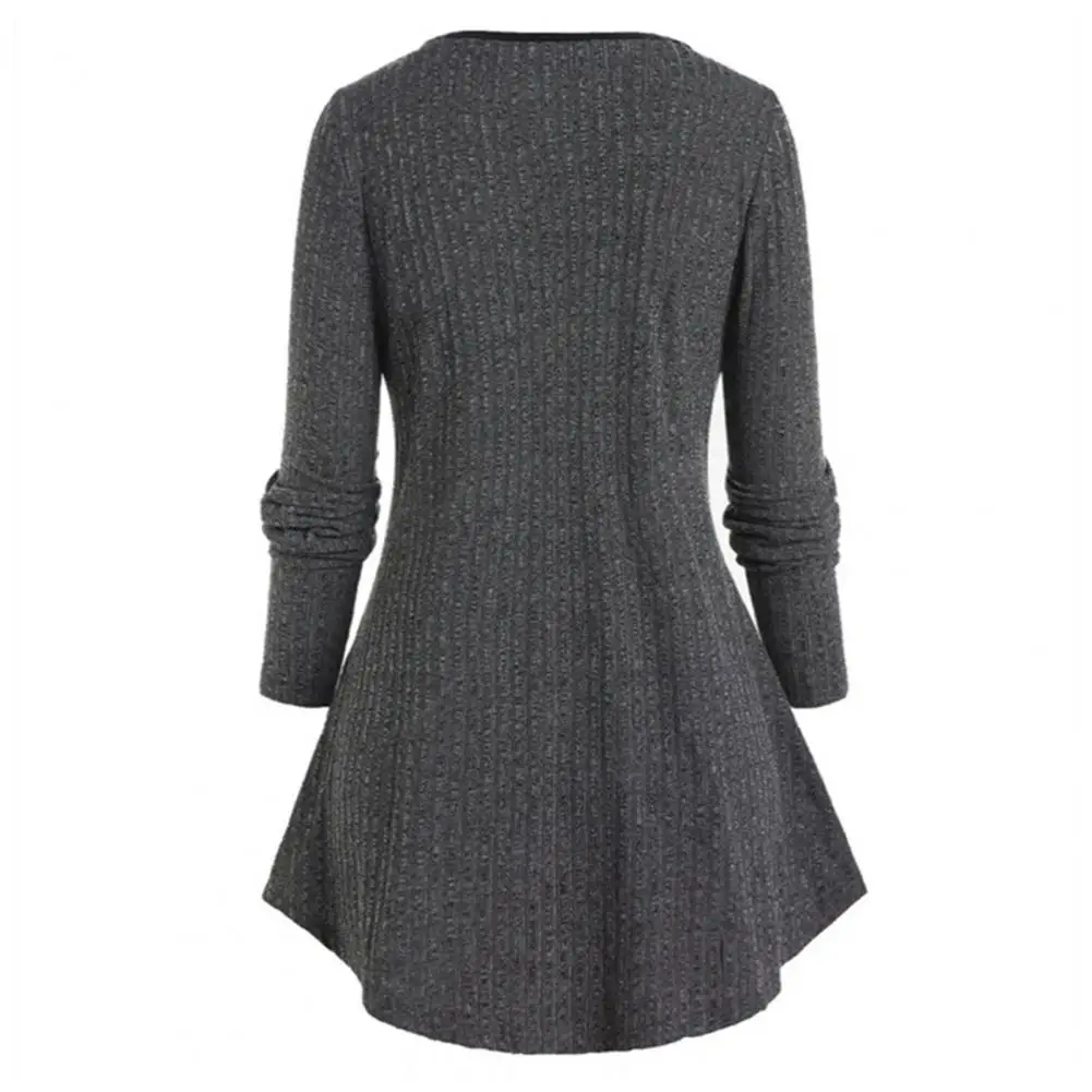 

Women Tops Elegant Ruffle Hem Trim Blouse Women's V-neck Long Sleeve Tops for Slim Fit Solid Color Autumn Party T-shirt Elegant