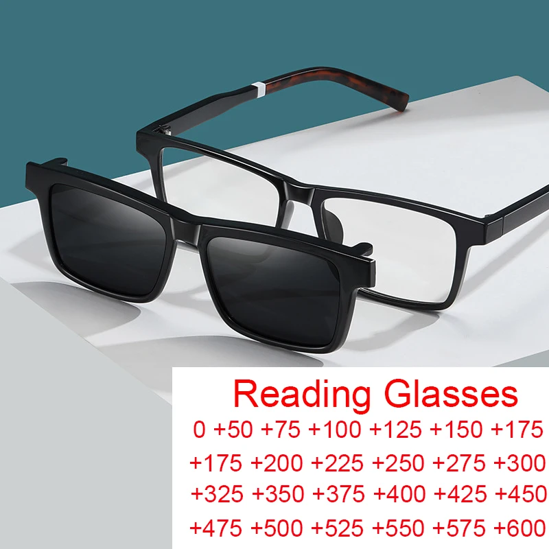 2 Stück Über-Sonnenbrille Für Brillenträger - Polarisiert Quadratisch