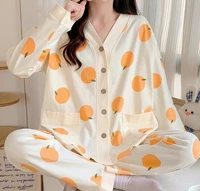 Vêtements mensuels printemps et automne pyjamas de maternité post-partum été Section mince allaitement maternité vêtements de maison 3