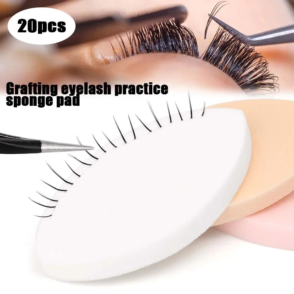 Eyelash Extension Eye Makeup Tools Makeup Tools 20pcs Beginner Lash Map Reusable Chart Wispy Lashes Practice Eye Shape Sponges Lash Extension Practice Mapping Makeup New