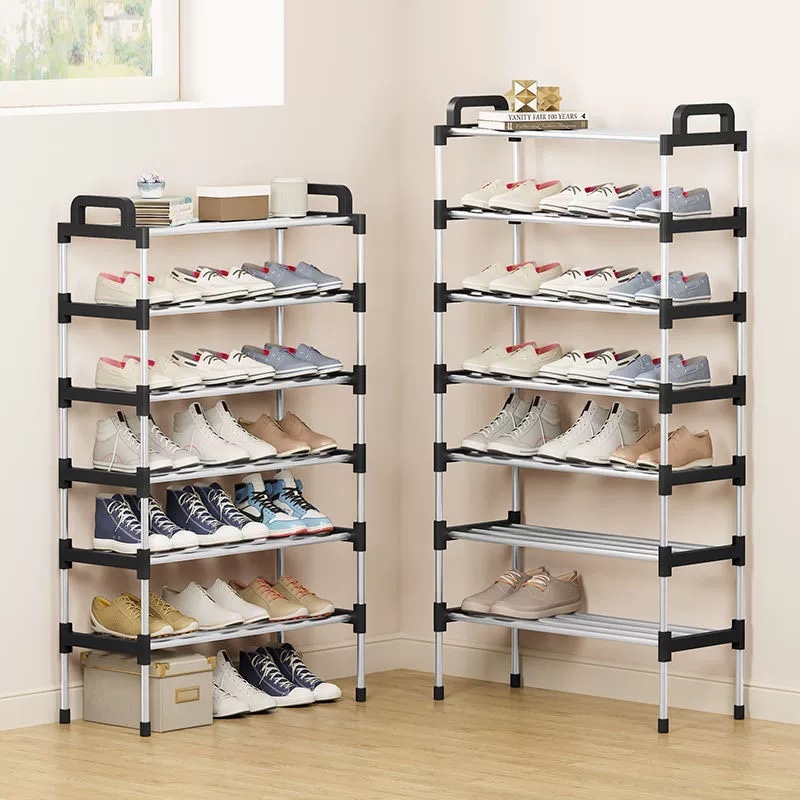 3-7Floor Simple Shoe Rack Multi Layer Dustproof Household Doorstep Shoe Cabinet Storage Space Saving Assembly Of Small Shoe Rack