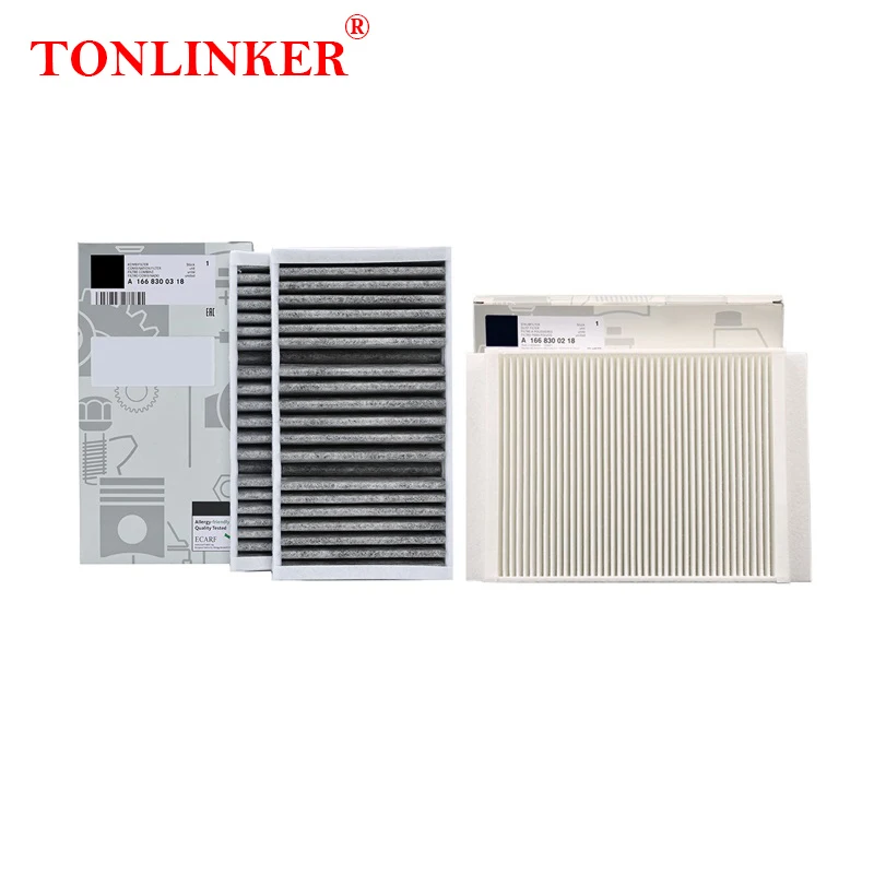 TONLINKER Cabin Filter For Mercedes Benz GLE W166 2015-2018 250d 350d 300 400 500 450 AMG 43 63 4MATIC A1668300318 A1668300218