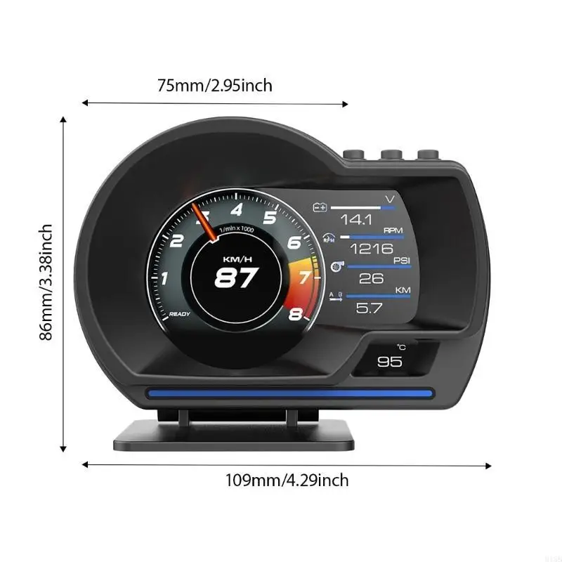 2025 새로운 지능형 차량 HUD 대시 보드 모니터 속도 경고 Obd 진단 인터페이스 범용 자동차 HUD 마운트