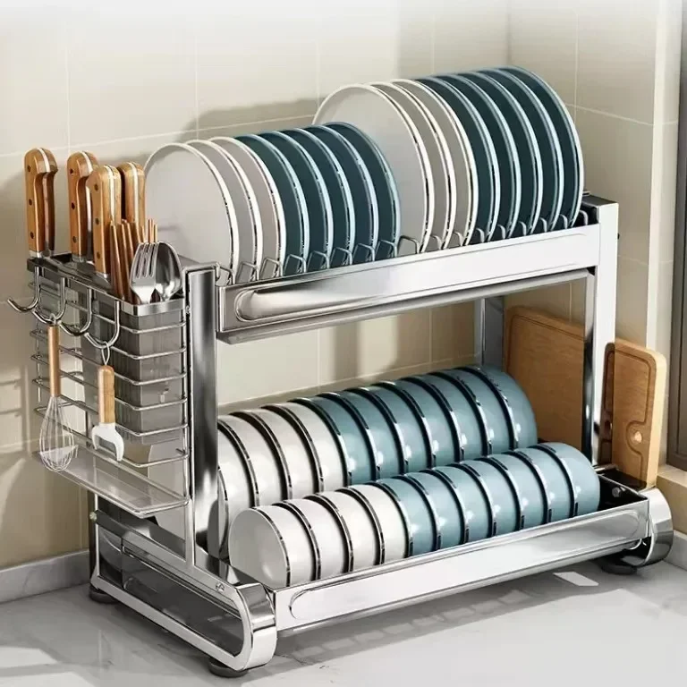 Adjustable  Stainless Steel Drain Rack Multifunctional Dish Bowl Drainboard for Cutlery Storage Kitchen Organization Holder 3