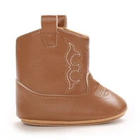 Fashionable and popular baby shoes Western denim midsole boots autumn and winter warm and anti slip casual walking shoes 5