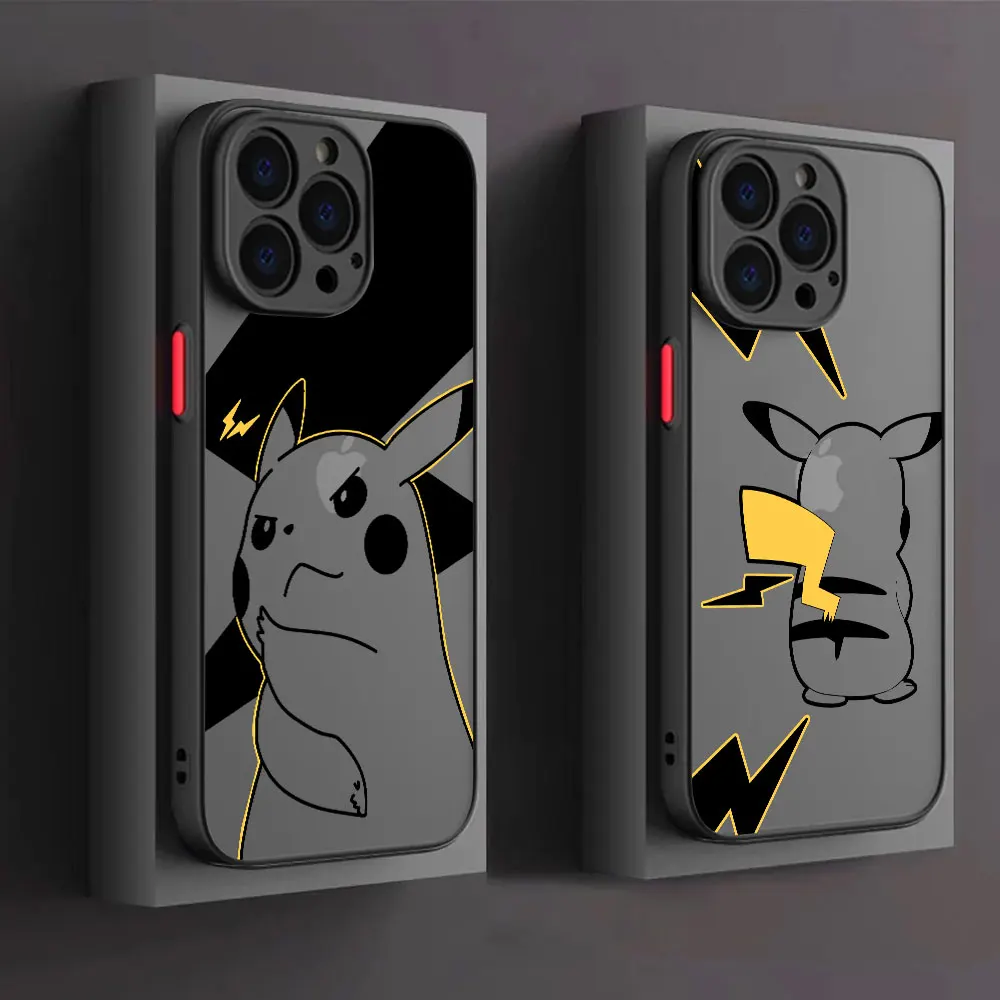 Custodia Funda Di Lusso Per Iphone Xr 11 Pro 14 Plus 15 12 Mini 13 Pro Max Xs X 8 Se 7 6S 11 Pro 6 13 Mini Pokemon Pikachu Cover