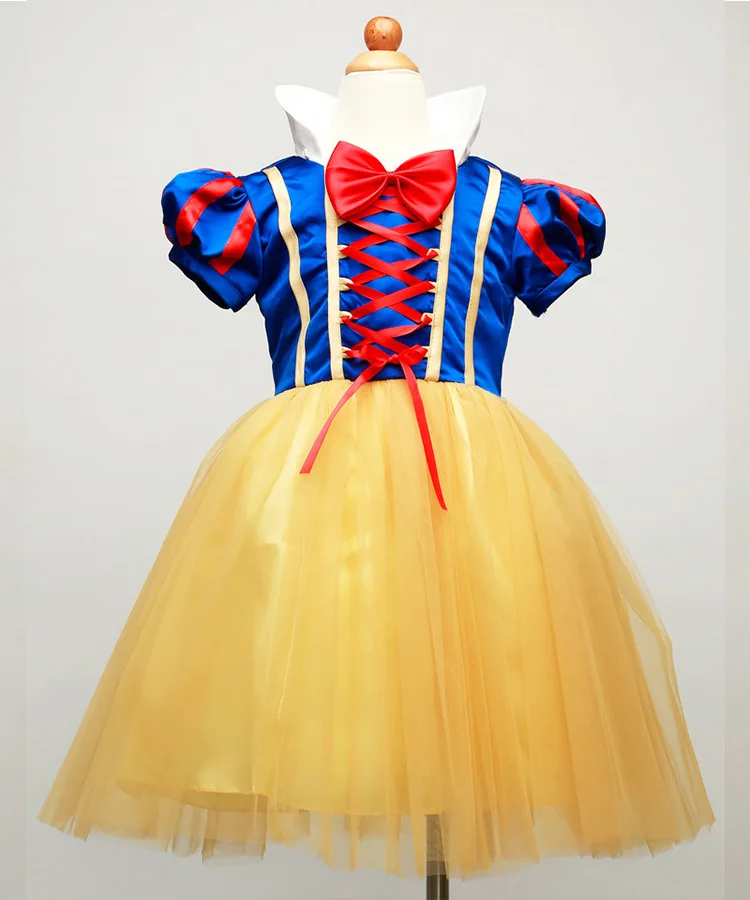 Vestido Princesa Blancanieves Ropa Para Cumpleaños Fiesta O Cosplay Para Ninos Blanca Nievesfiesta Disfraces Algodon Con Corona 9pcs Sets  Jm