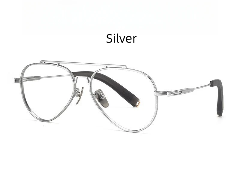 Firada Mode Doppels trahl Flieger Brille Vintage Titan Brillen Luxus verschreibung pflicht ige Brillen Rahmen Männer Frauen LSA10-1JD – Detail 9