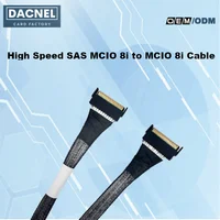 PCIe5.0 ความเร็วสูง SAS MCIO 8i ถึง MCIO 8i สาย 26 ซม./50 ซม./80 ซม. 1