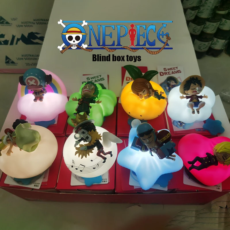 One Piece Anime Cartoon Night Light Series Blind Box Luffy Mini
